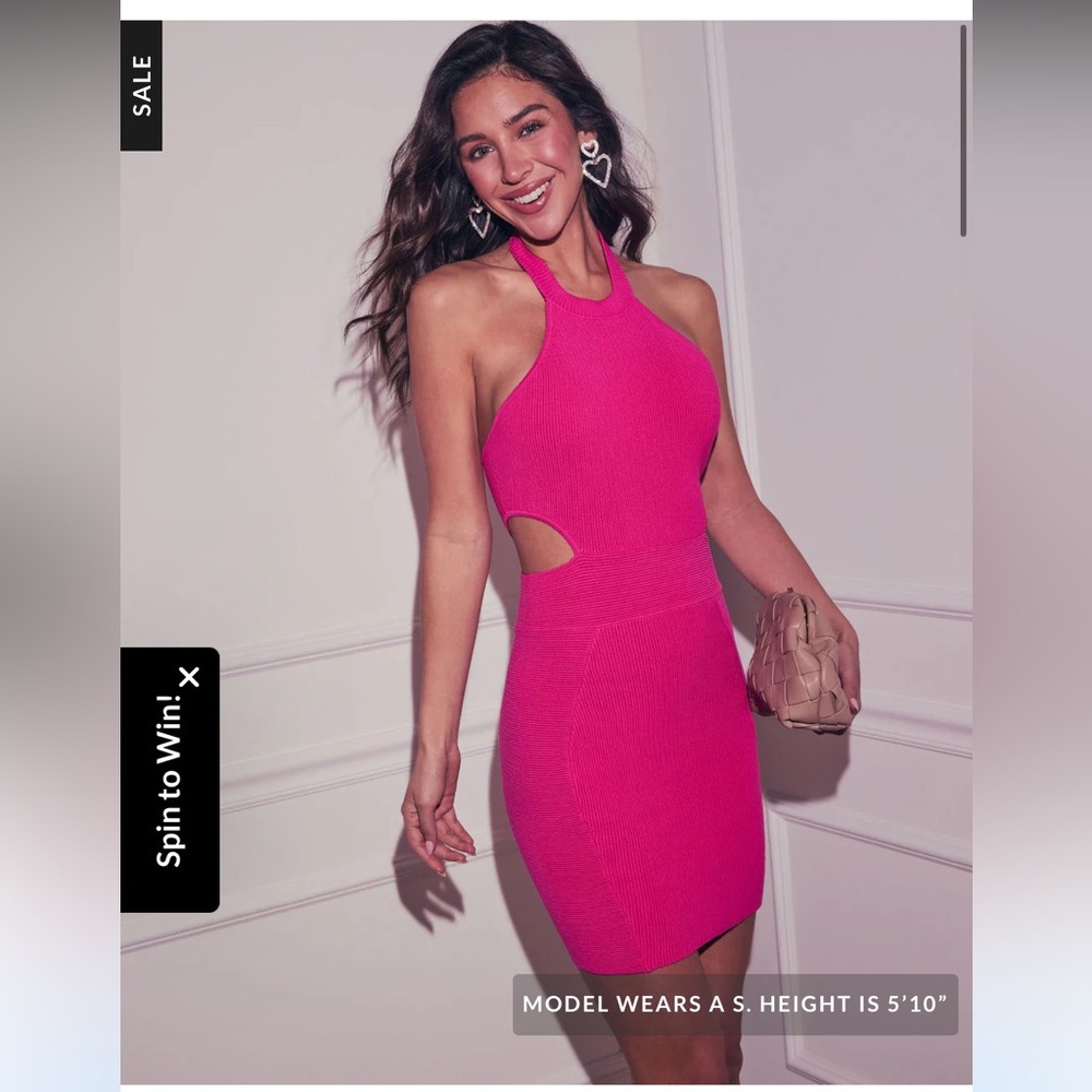 VICI NWOT Elegant Pink Halter Dress